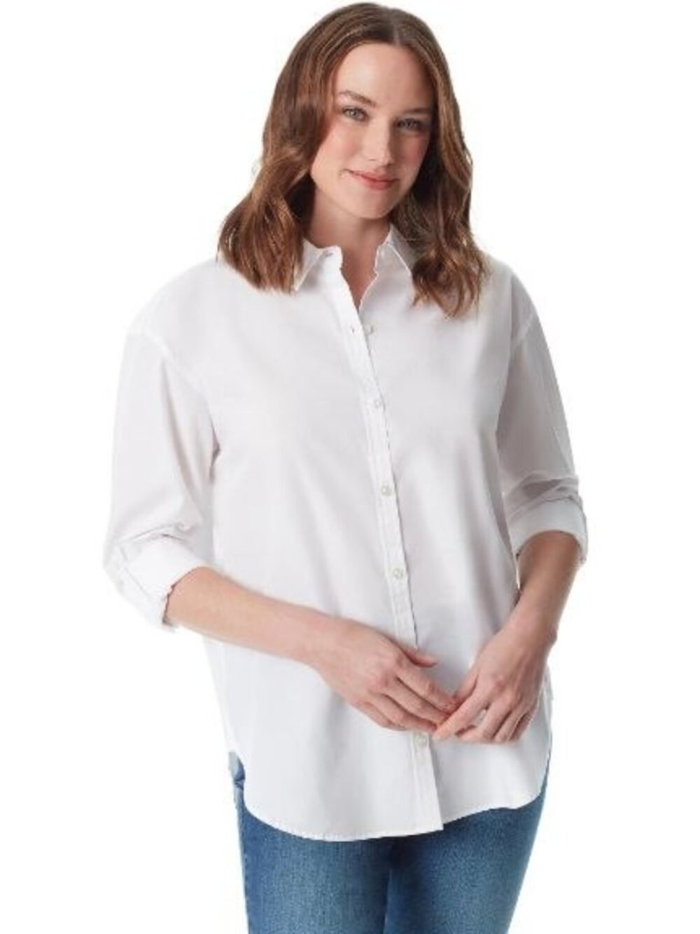 $48 Gloria Vanderbilt Amanda Shirt Oversized White